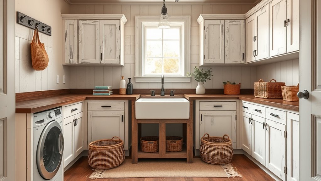 earthy tones with accents
