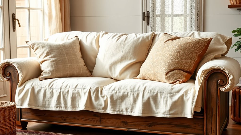 fabric adds cozy texture