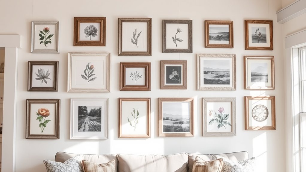 farmhouse gallery wall styling