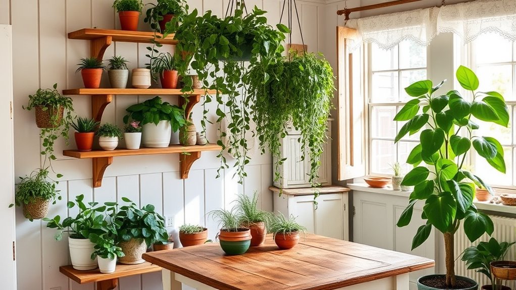 greenery enhances farmhouse style