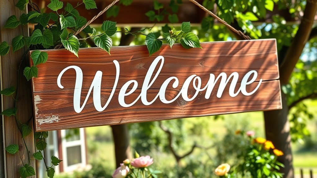 handmade rustic farm signs