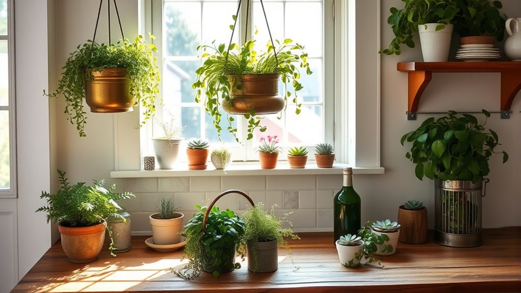indoor herb greenery decor