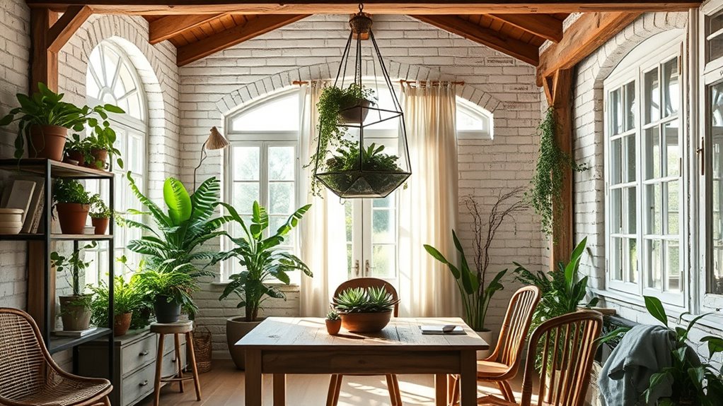 indoor plants and natural decor