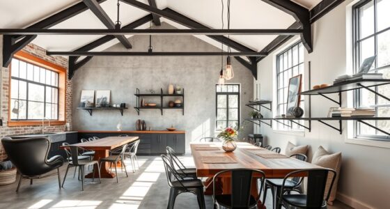 industrial decor in farmhouse