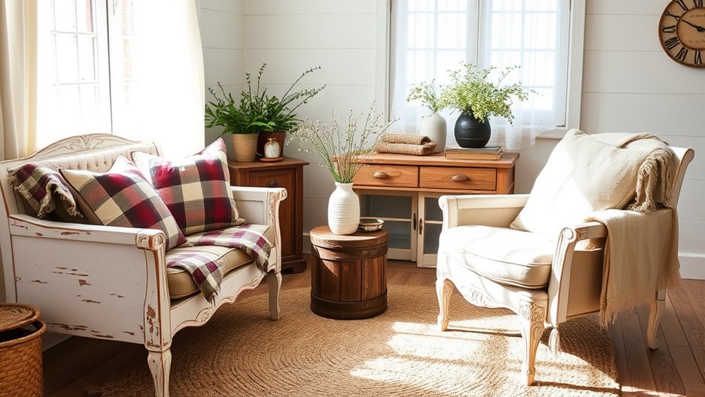 layered rustic textile warmth
