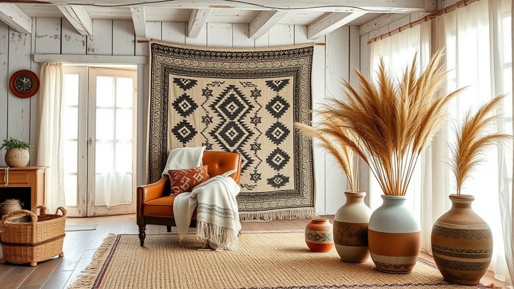 layered textured patterned decor