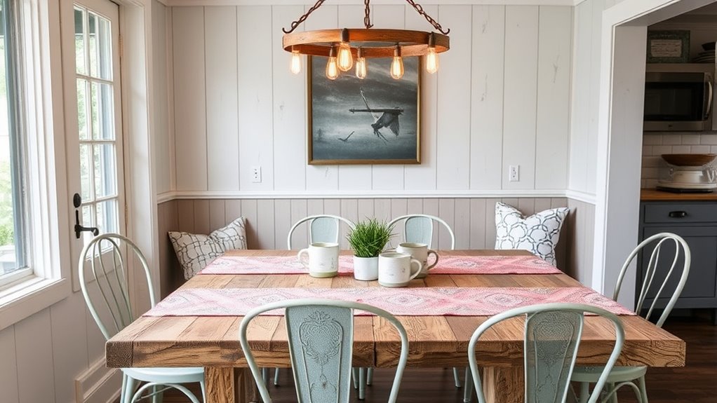 mix rustic and industrial elements