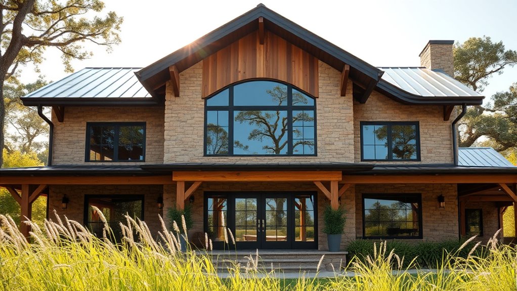 natural materials enhance rustic charm