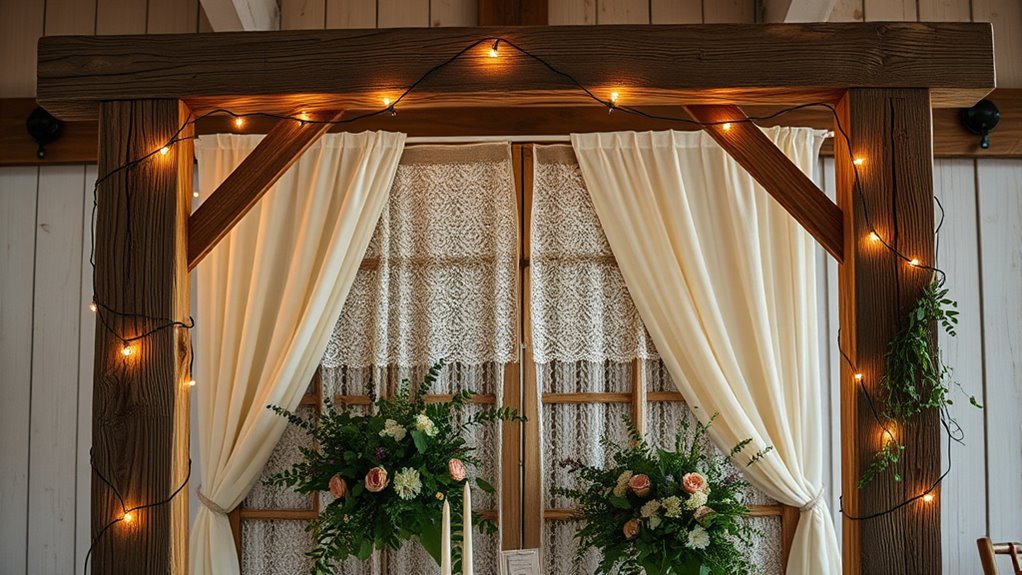 reclaimed wood wedding accents