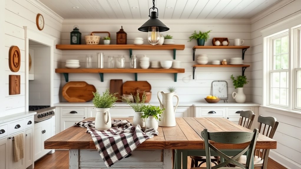 rustic charm with modern appliances