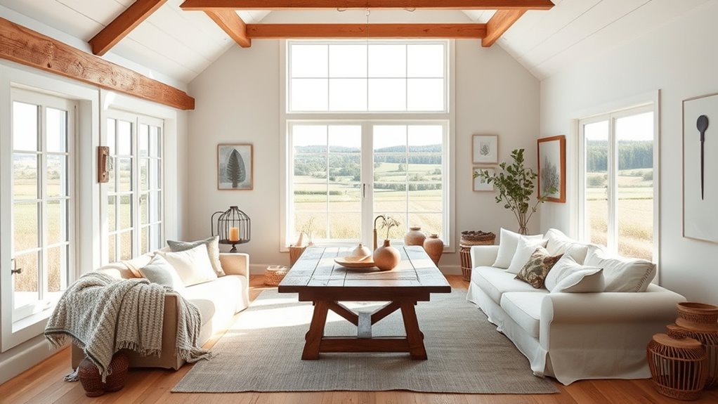 rustic charm with textiles