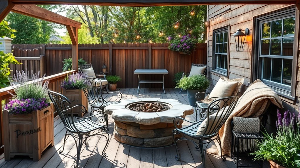 rustic cozy outdoor ambiance