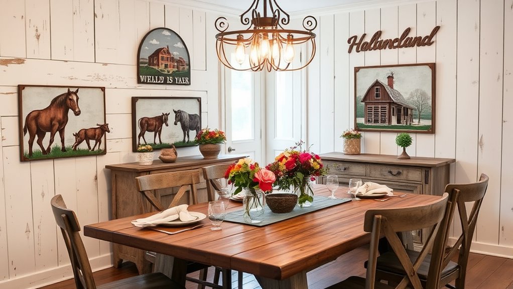 rustic decor with meaningful art