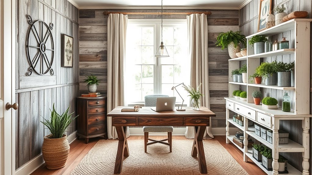 rustic decor with seasonal accents