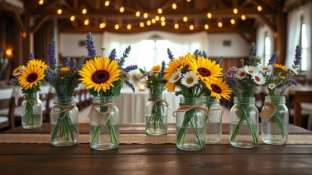 rustic eco friendly floral decor