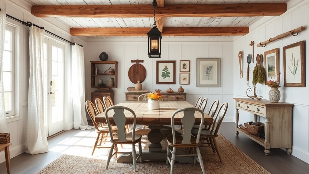 rustic farmhouse dining decor