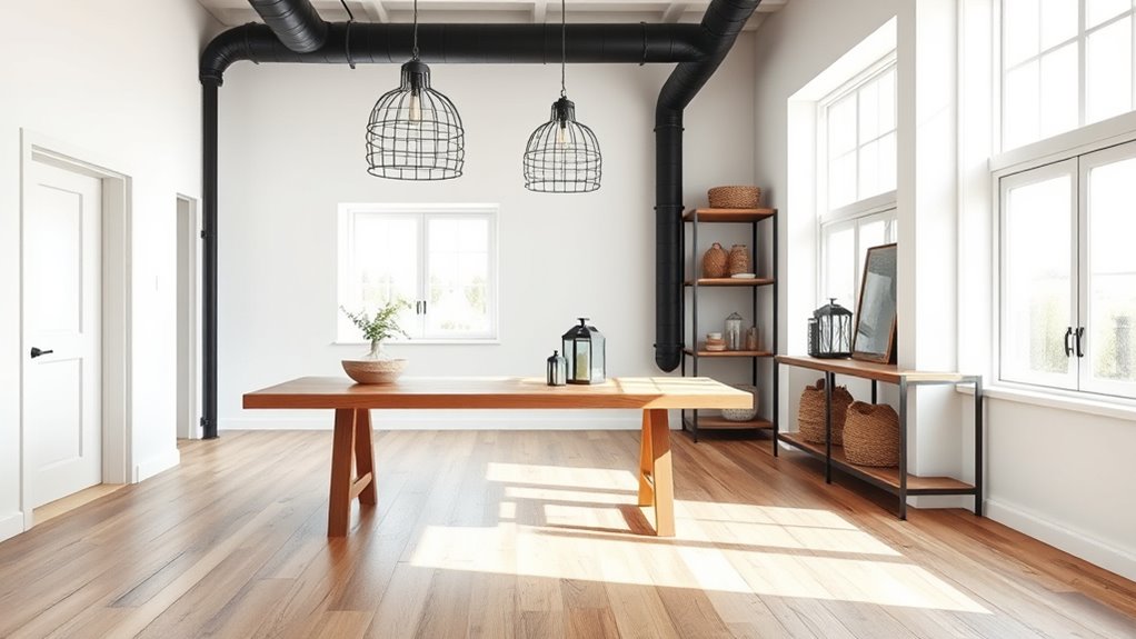rustic industrial decor accents