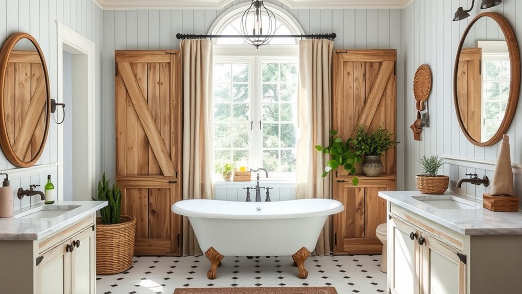 rustic modern bathroom design