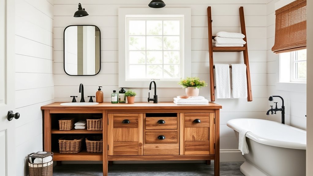 rustic modern farmhouse storage