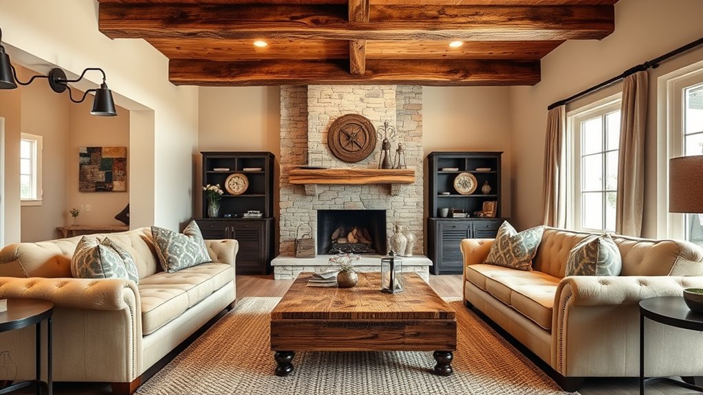 rustic modern interior blending