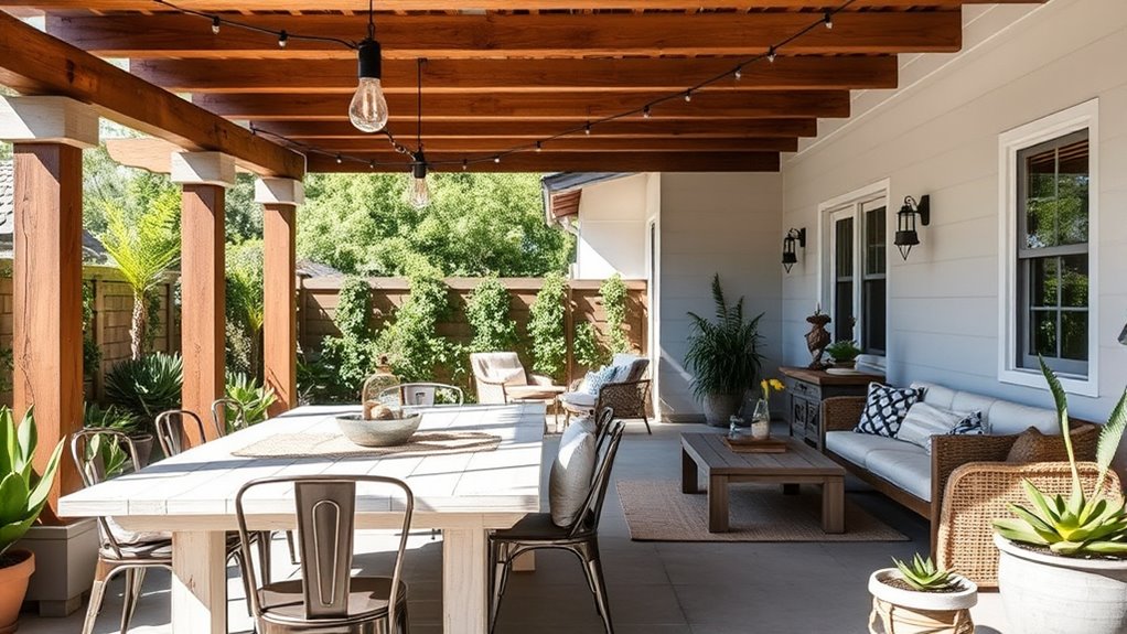 rustic modern outdoor blending