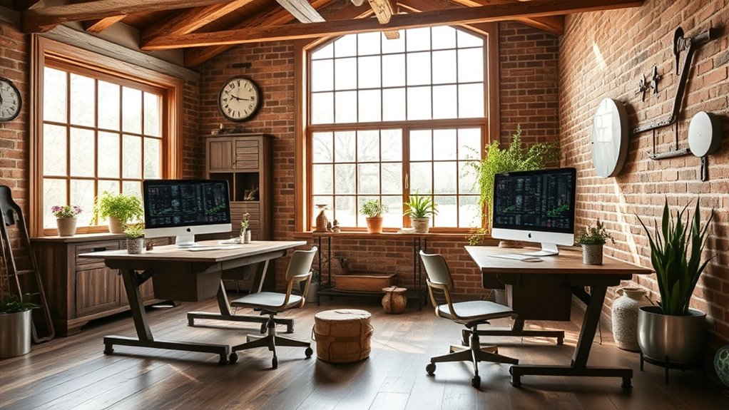 rustic modern technology integration