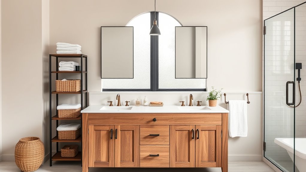 smart farmhouse bathroom storage