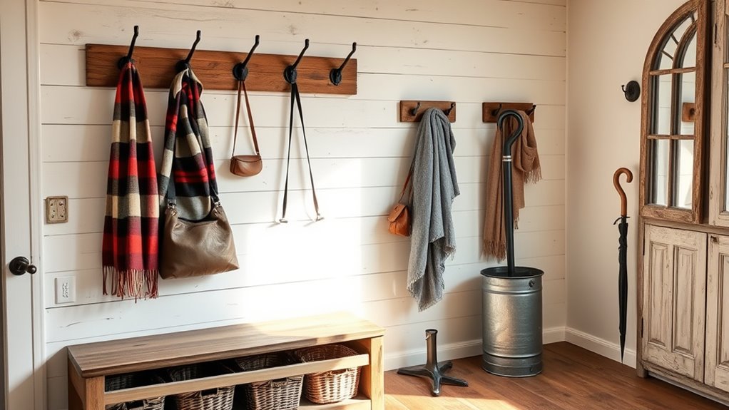 stylish farmhouse entry storage