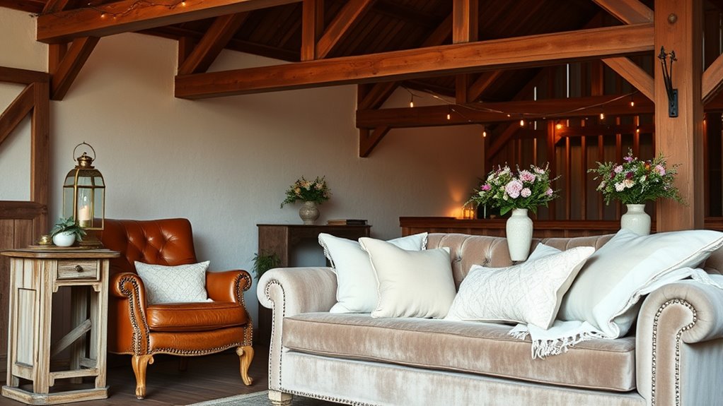 vintage cozy farmhouse lounge