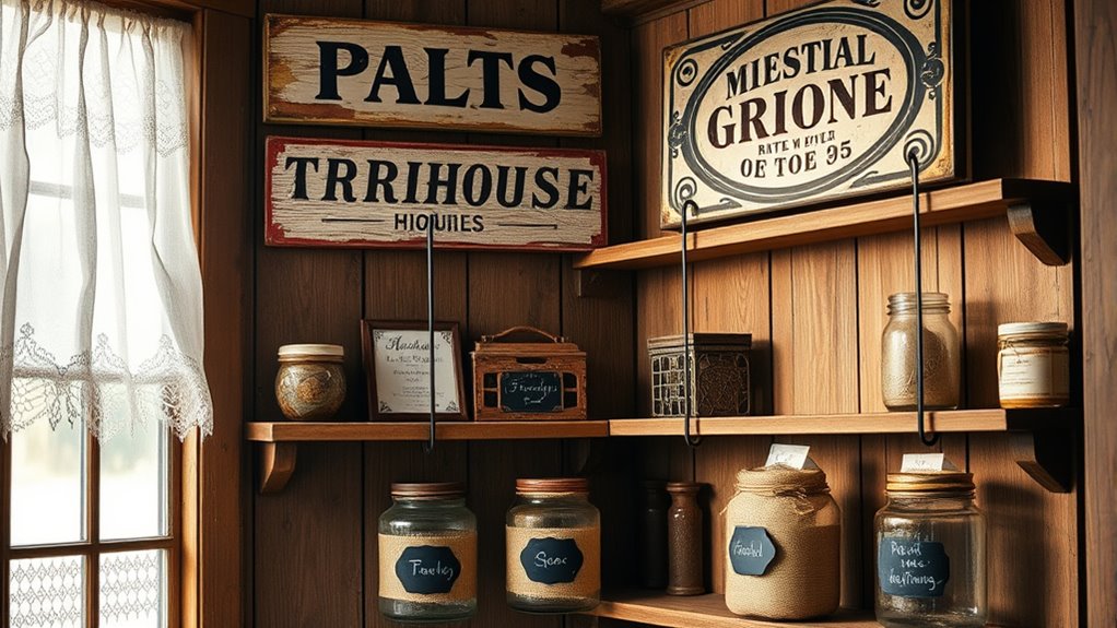 vintage signs add authentic charm