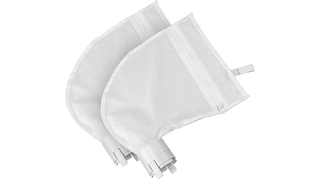 two pool filter bags
