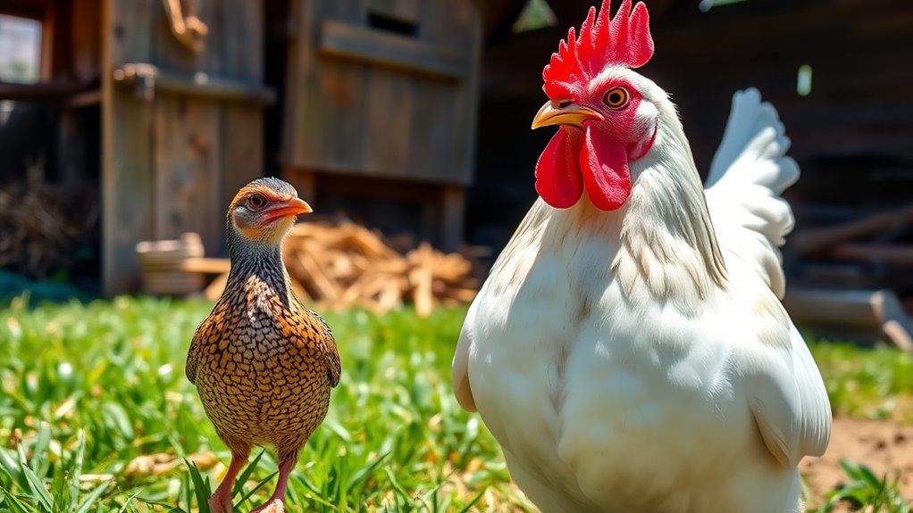 choosing between quails and chickens