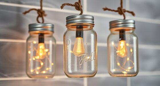 diy mason jar bathroom lights