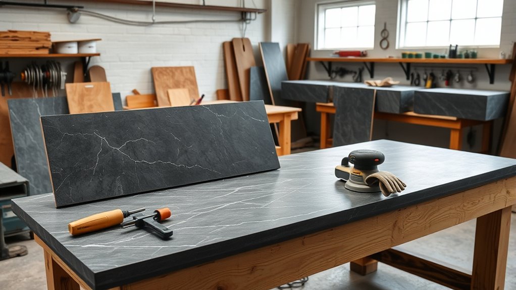 diy soapstone countertop maintenance