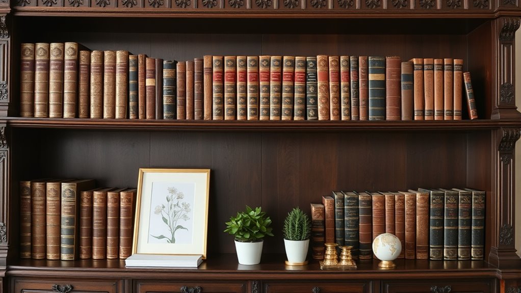 elegant balanced bookshelf styling