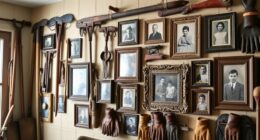family photos and farm tools