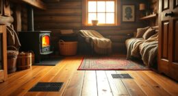 farmhouse heating with radiant floors
