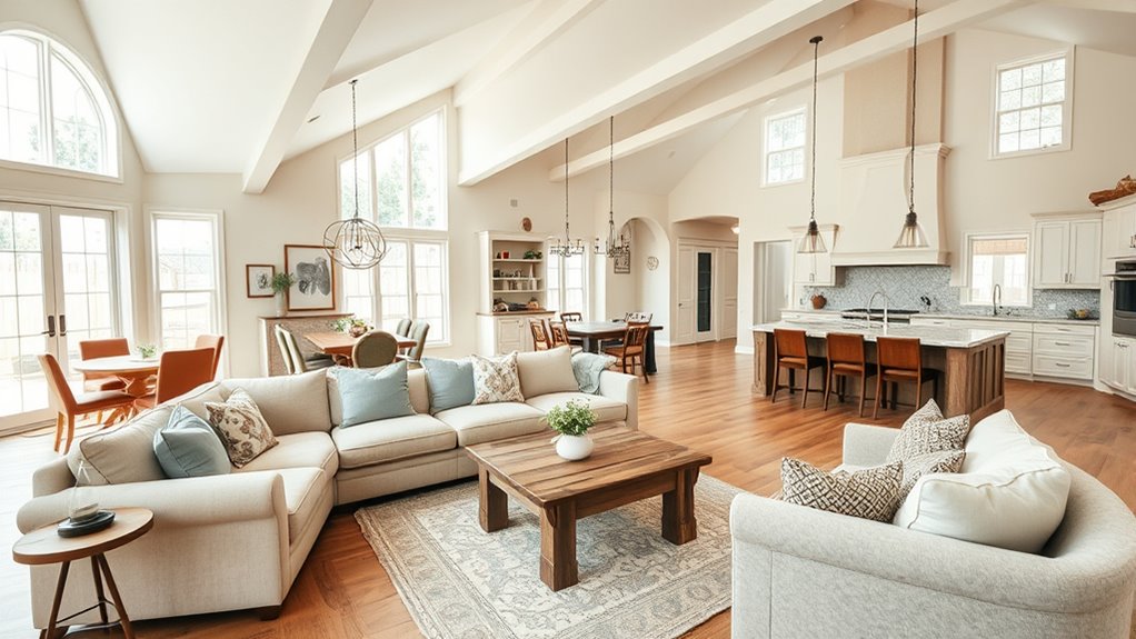 open space furniture arrangement