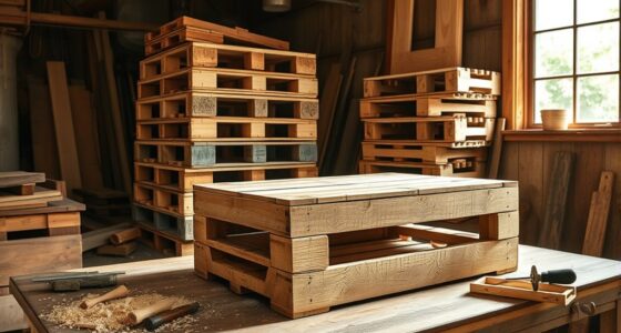 pallet coffee table construction