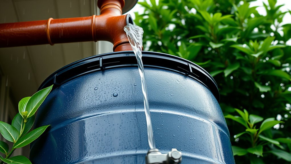 rainwater barrel system setup
