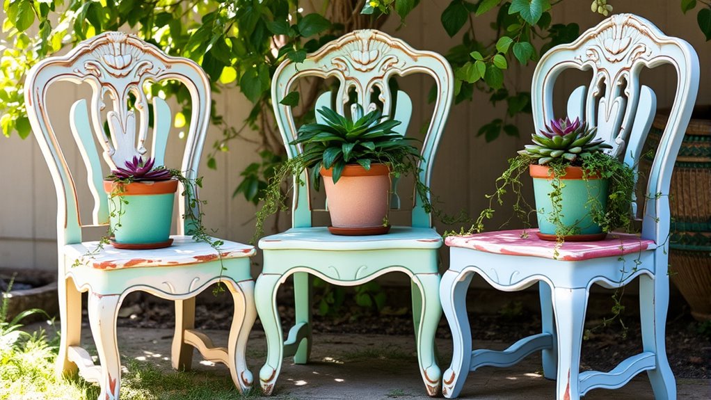 transform broken chair into decor