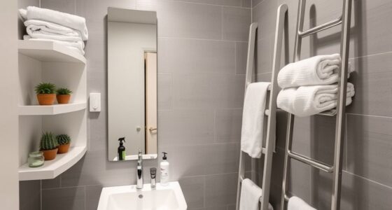 vertical storage for small bathrooms
