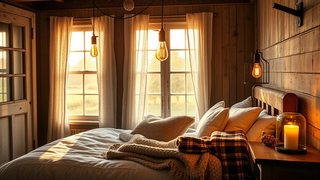 vintage lighting creates cozy ambiance