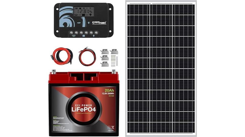 100w solar kit 12v lithium