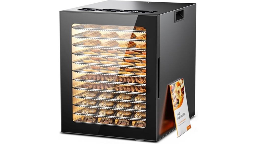 12 tray digital food dehydrator