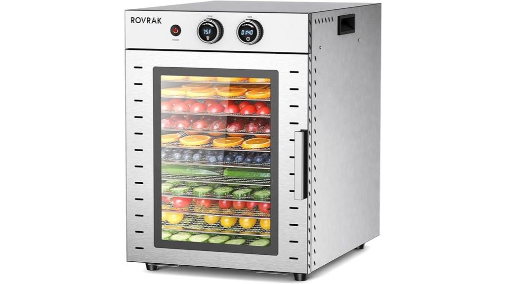 12 tray stainless steel dehydrator