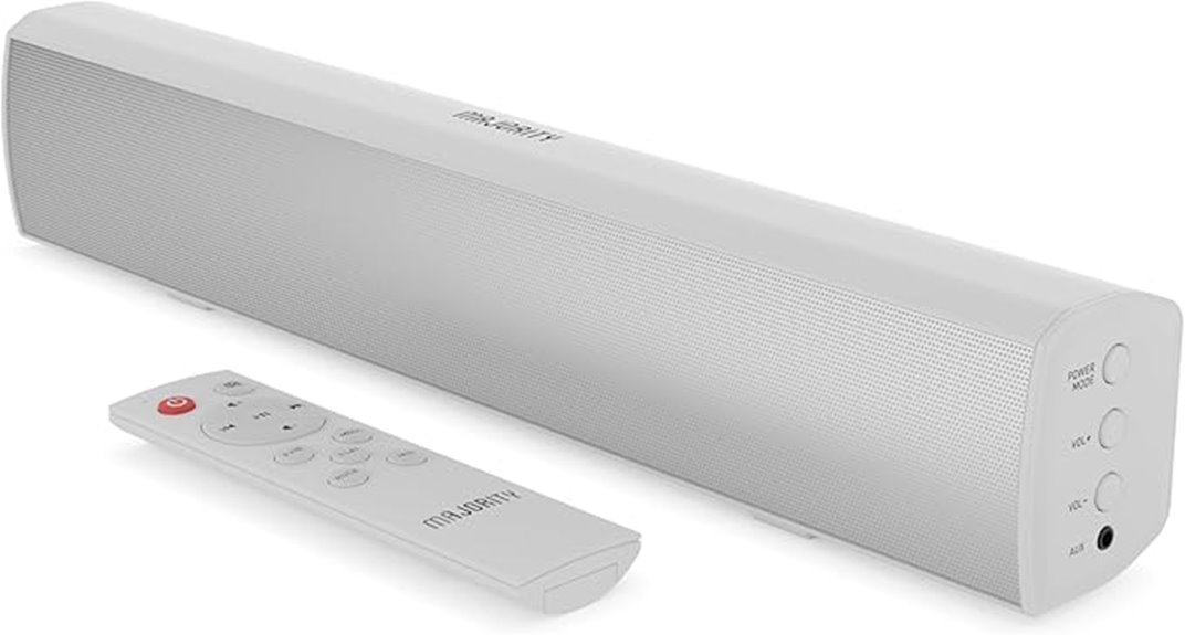 15 inch white soundbar