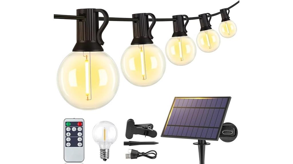 25 foot waterproof solar string lights