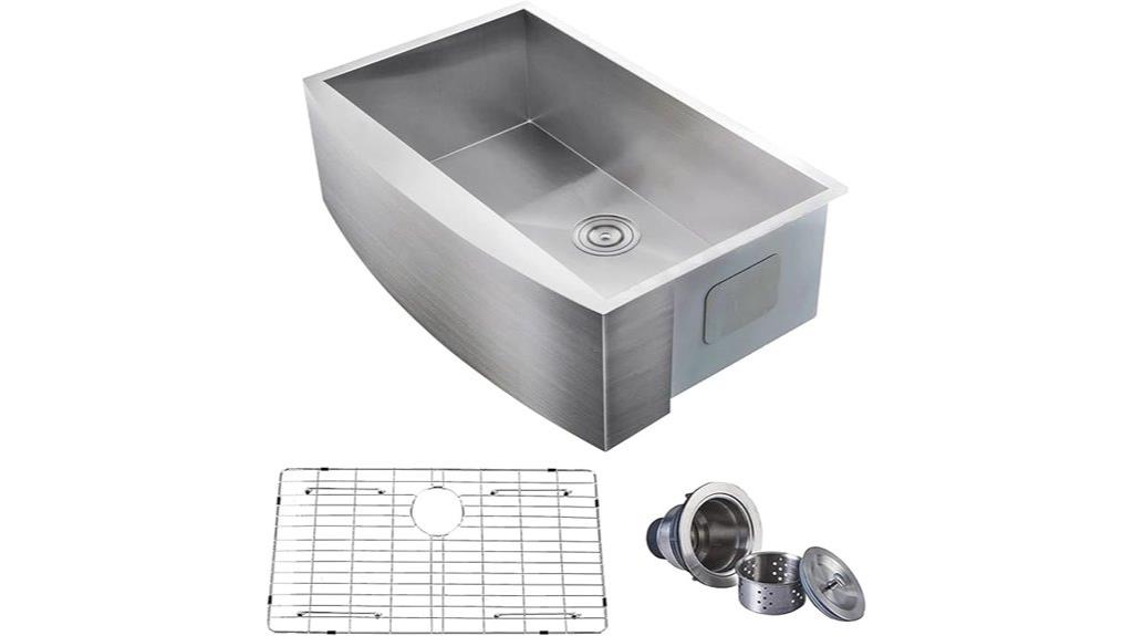 33 inch stainless farmhouse sink