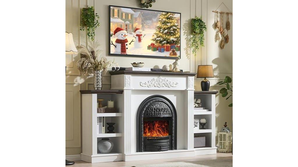 78 inch farmhouse fireplace stand